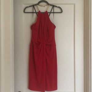 Pink Wrap Style Cocktail Dress